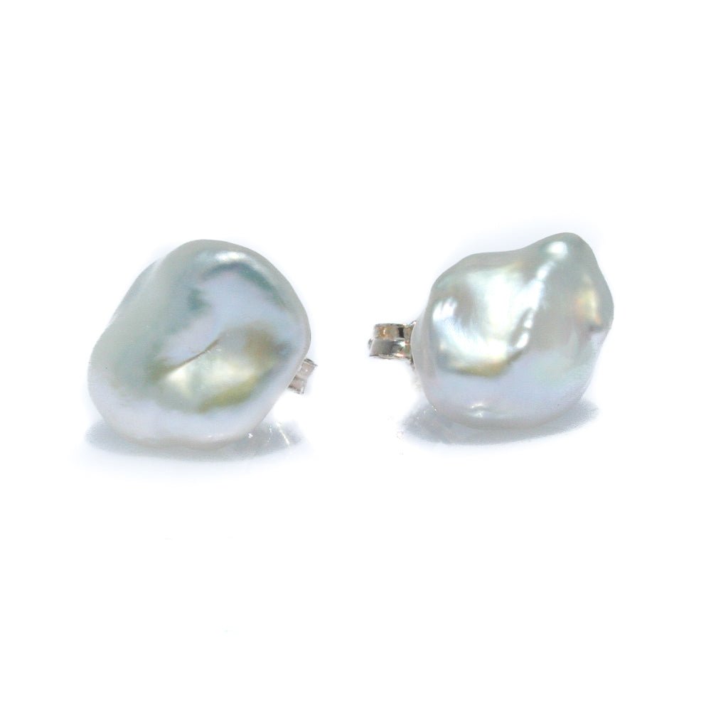 Baroque pearl studs